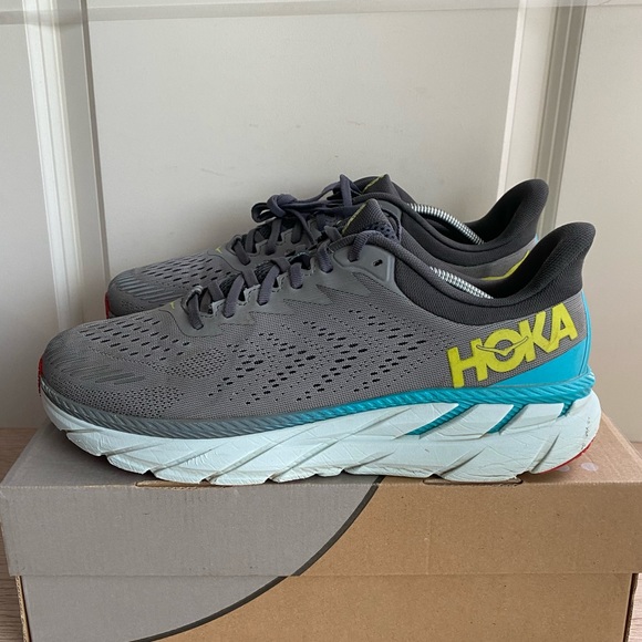 HOKA ONE ONE CLIFTON 7 Running Shoes- Men 11.5 - Picture 2 of 11